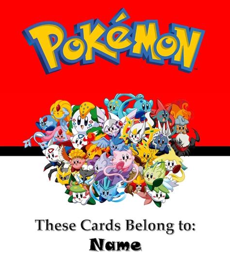 pokemon card binder cover printable